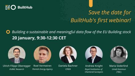 BUILTHUB WEBINAR ON “BUILDIND A SUSTAINABLE AND MEANINGFUL DATA FLOW OF THE EU BUILDING STOCK”, 20 JANUARY 2022